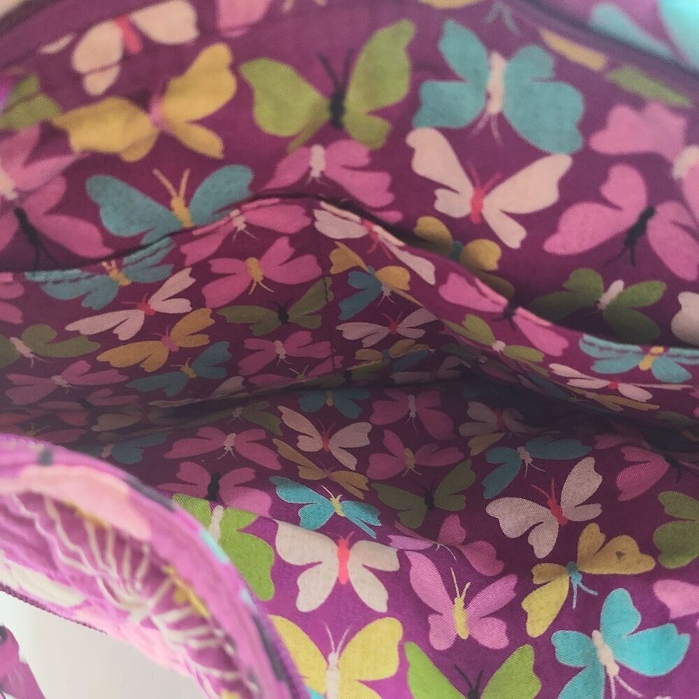 Vera Bradley Flutterby Hipster Crossbody Bag Purse Adjustable Strap - Picture 10 of 12
